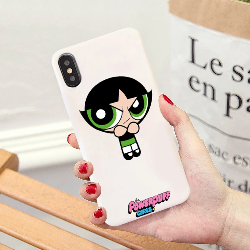 Милый чехол для телефона JAMULAR Powerpuff Girls для iPhone 7, 11 Pro, X, XS, MAX, XR, 8, 6 Plus, мягкая задняя крышка с пузырьками-бабочками карамельного цвета