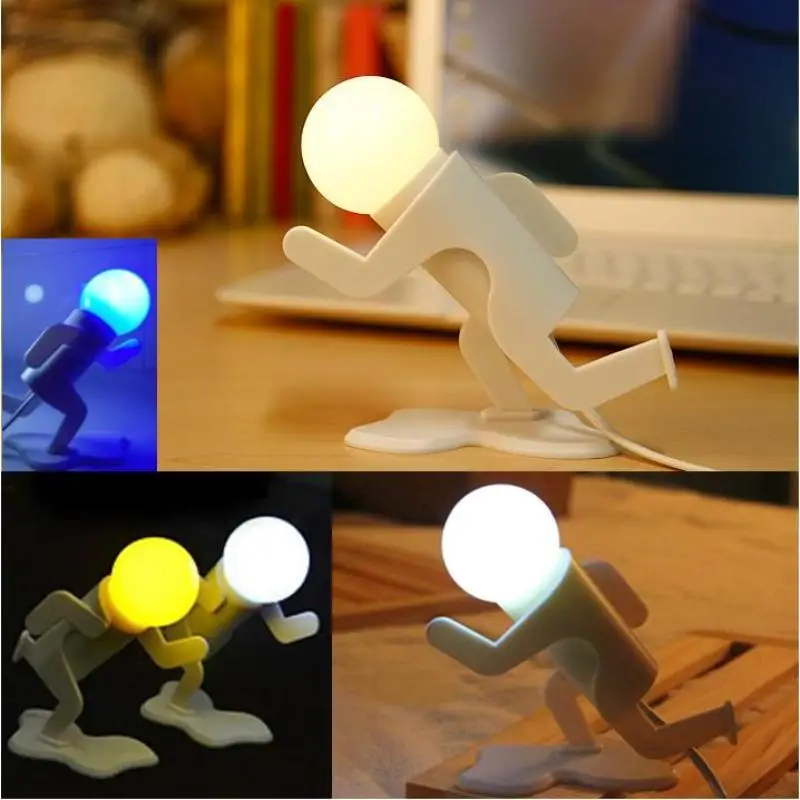 Cartoon Running Race Boy LED Night Light US Plug Nightlight Lamp For Children Kids Living Room Bedroom Lighting Decoration Light