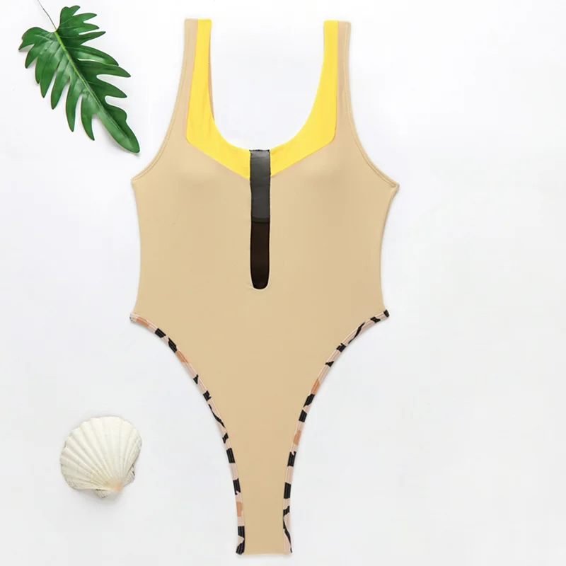 Женский летний купальный костюм bunvel с леопардовым принтом пуш-ап бразильский