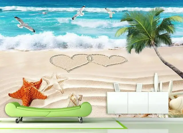 Самоклеящиеся обои на заказ 3D настенная Фреска для пола в Эгейском