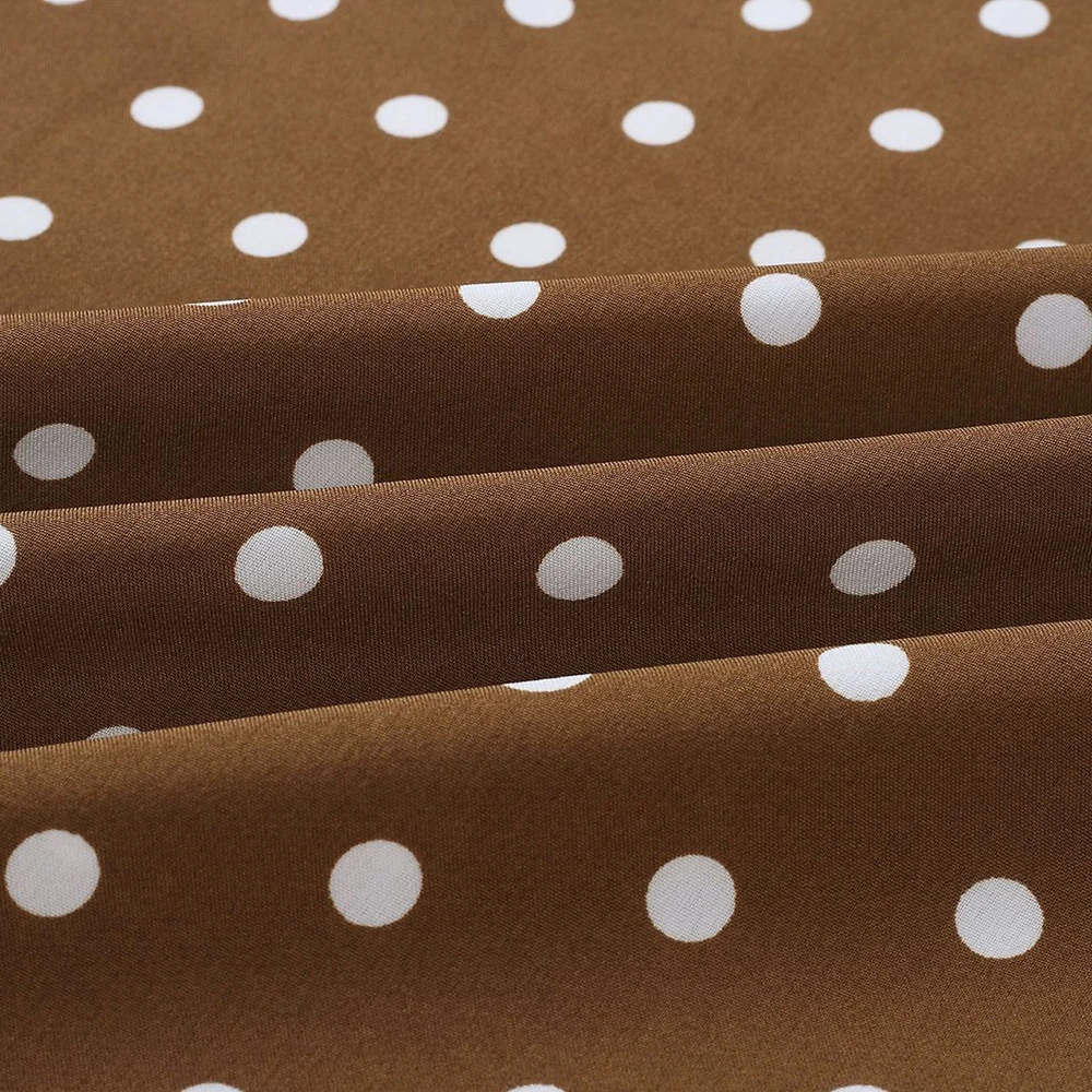 

Chiffon Dress Autumn Winter Casual Loose Blue Long Sleeve Polka Dot Ruffle Dresses For Women Fashion 2020 Fall Clothes For Women