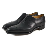 oxfords brogue genuine leather formal shoes style business wedding man shoe handmade designer dress best men shoes