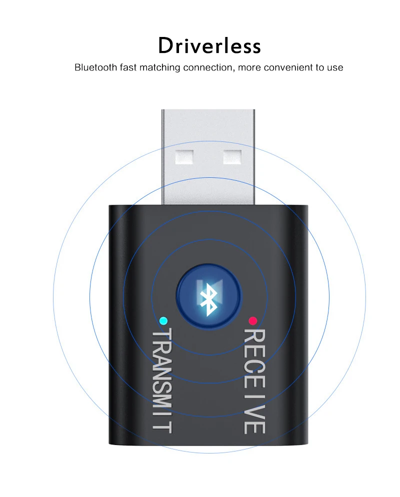 Bluetooth 5 0 стерео аудио 2 в 1 приемник передатчик Мини AUX USB 3 мм разъем для ТВ ПК IPod