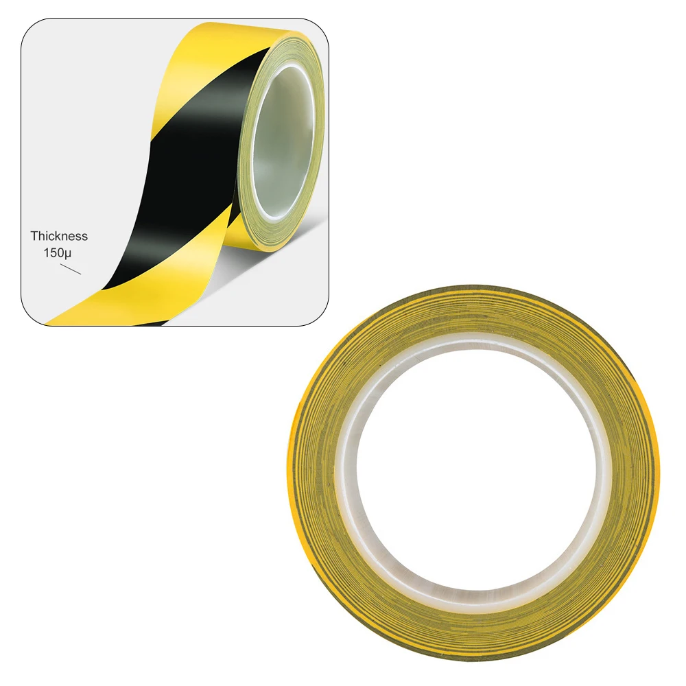 50 мм X 33 м черные/Желтые безопасные ленты стандартная клейкая маркировочная