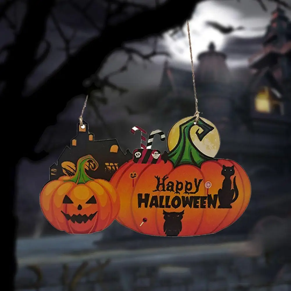 

Halloween Wooden Ornaments Pumpkin Ghost Trick or Treat Kids For Home Door Party Hanging Signs Pendants Toy Decoration Hall P4L1