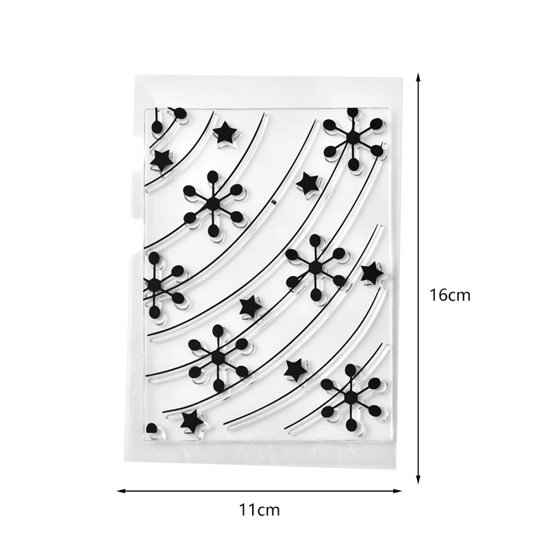 Линия снежинок прозрачные штампы 2019 резиновая Прозрачная силиконовая печать для
