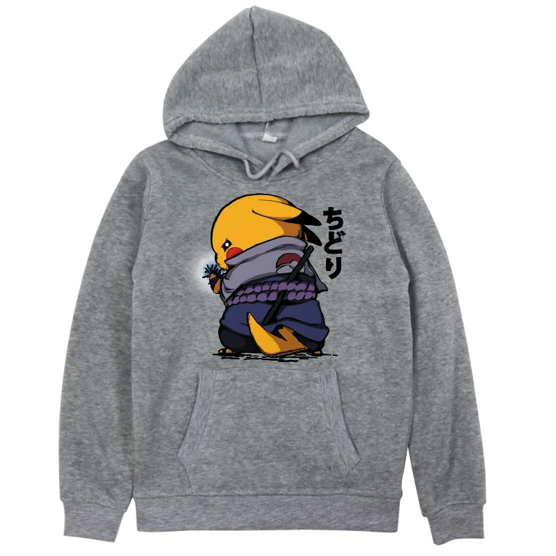 Hoodies 11 Футболка с изображением покемона для мальчиков Толстовки с капюшоном для девочек; модные свитера с рисунками из мультфильмов «Пикачу» из двух предметов: толстовка с капюшоном и рисунком котенка для детей для малыша; на каждый день Демисезонный свитер пуловер Топы - Цвет: Hoodies 11
