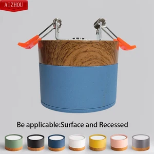 Светодиодный точечный светильник лампочка с затемнением, утопленный светильник для спальни, Круглый, в скандинавском стиле, железо + Точечный светильник под дерево, для гостиной 15 Вт, 240 в, 220 В, 7 Вт