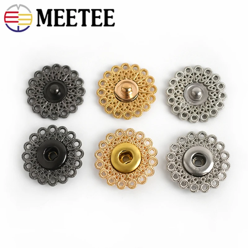10/20 штук с металлической кнопкой защелкой полые пальто швейные пуговицы
