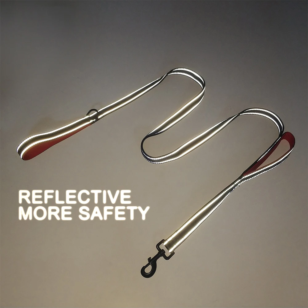 Светоотражающий Поводок для собак длина 1 8 м 2 мягких ручки | Дом и сад