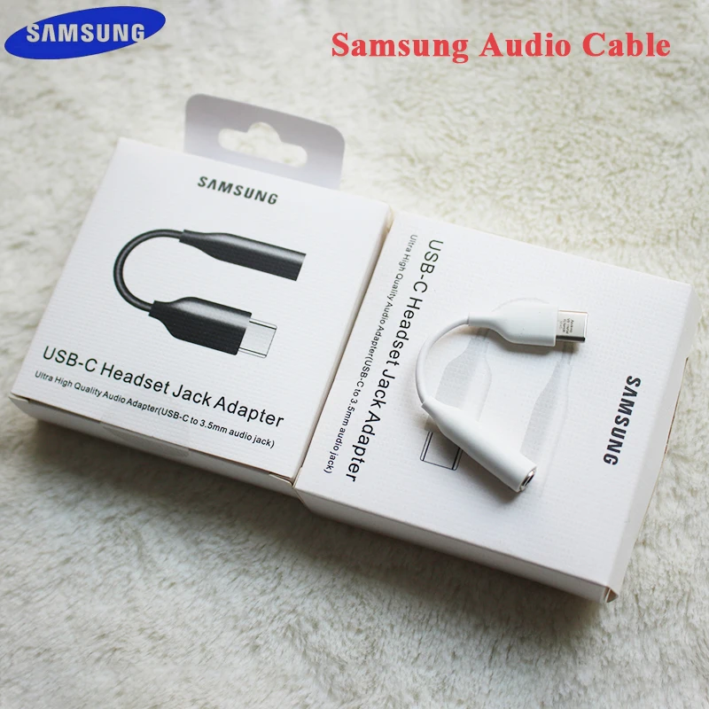 Оригинальный аудиокабель для наушников Samung с USB C на 3 5 мм AUX адаптер гарнитуры SAMSUNG