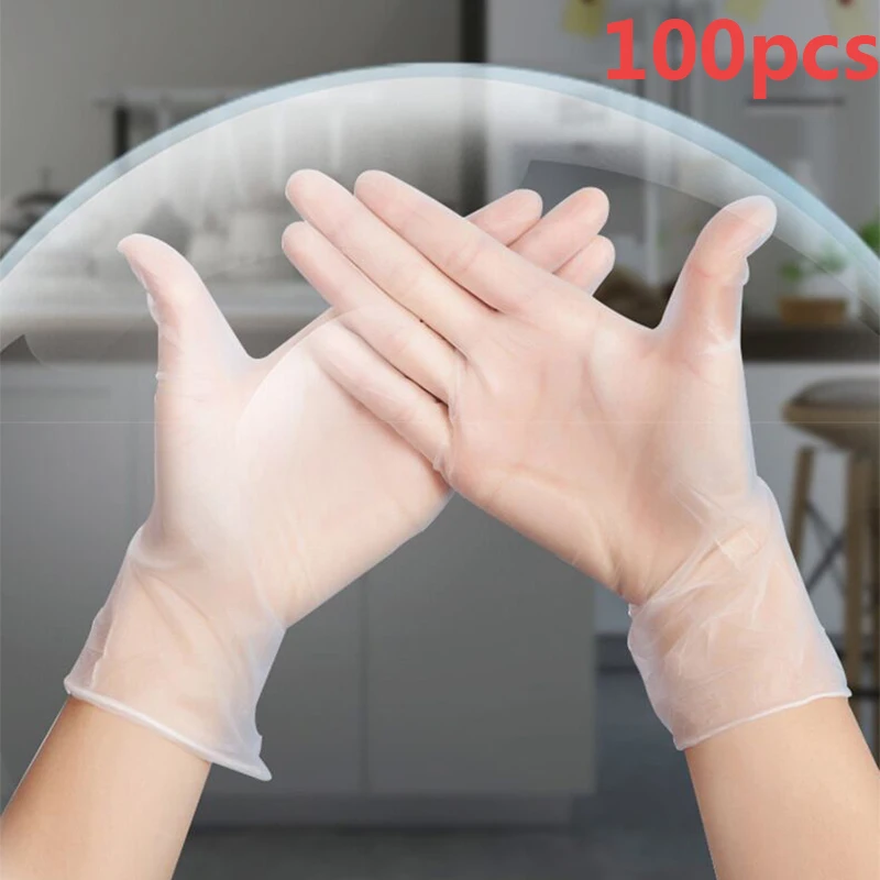 100 шт. одноразовые латексные перчатки из ПВХ и ТПЭ | Дом сад