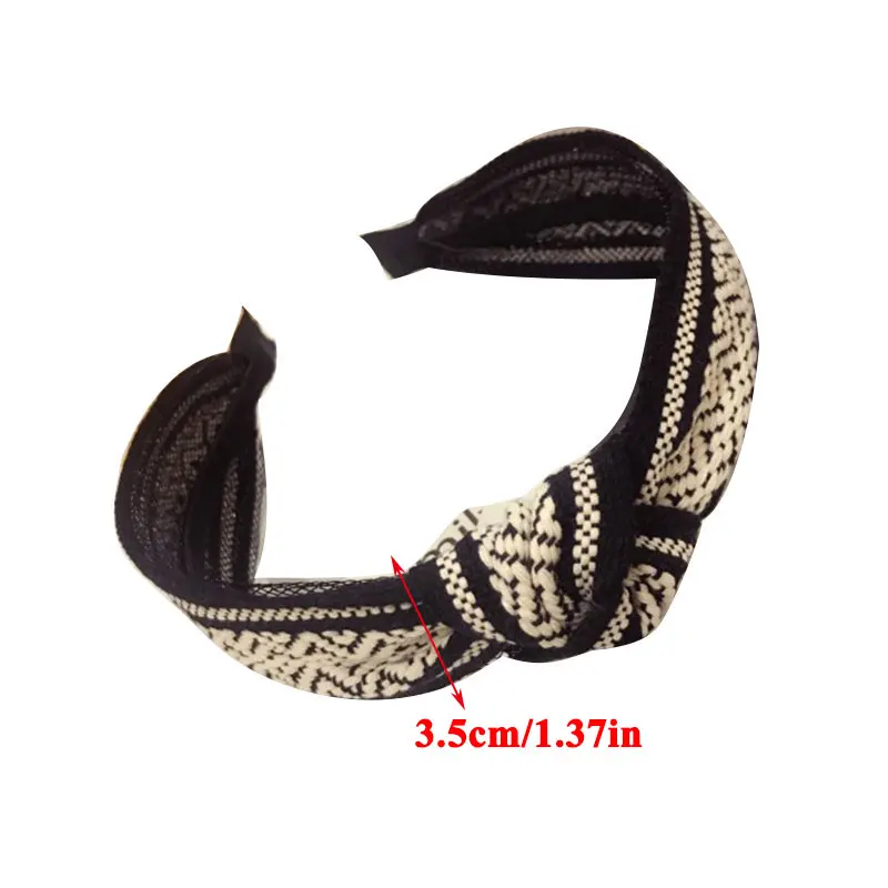

Female Embroidery Flower Leaf Headband Cross Knotted Hair Hoop Headbands Ethnic Hairband Head Bezel For Women Wide Headwear