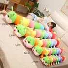 Новинка, 150 см гусеница, плюшевая планшетофон, детская подушка для сна, кровать, длинная подушка в полоску, тряпичная кукла, детские игрушки, подарок