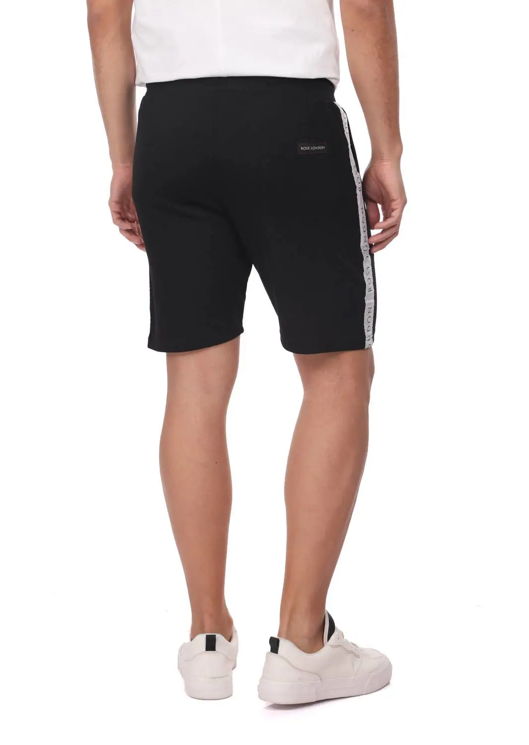 

Side Stripe Mens Black Shorts