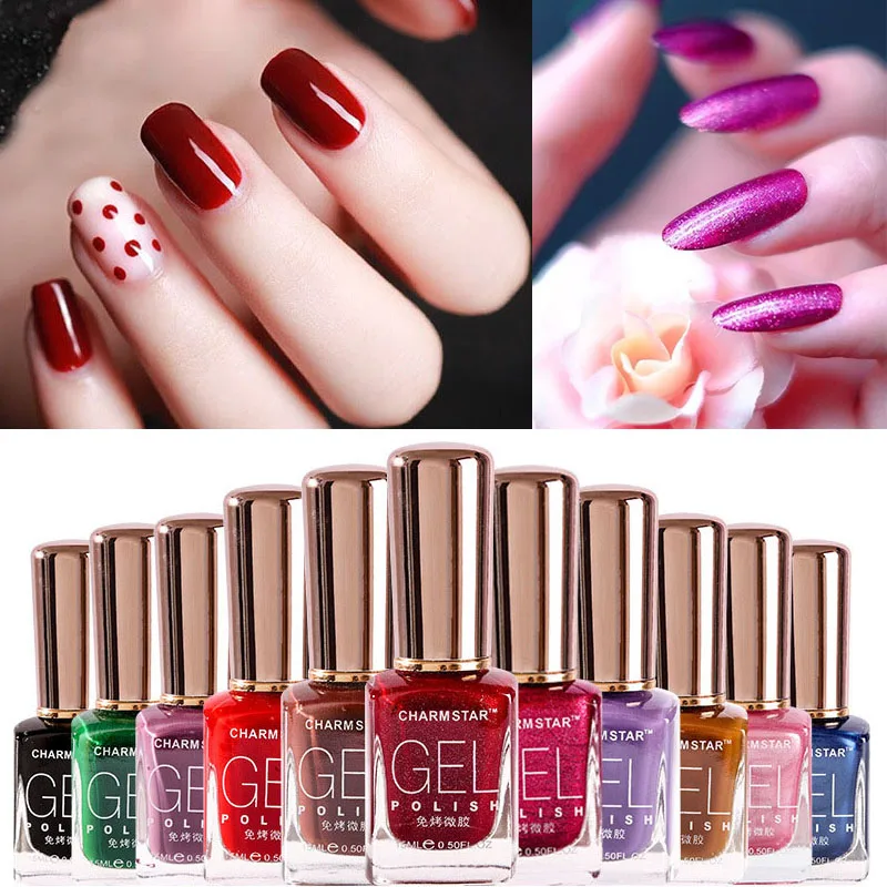 

No baking Nail Gel Polish 15ml Semi Permanent Hybrid Varnish Manicure Natural Red Gel Top Coat Soak Off Nail Gel Lacquer