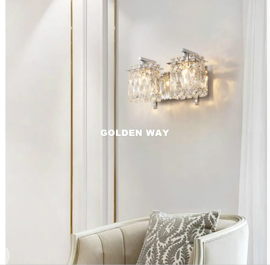 Бесплатная доставка Современный хрустальный настенный светильник прикроватный