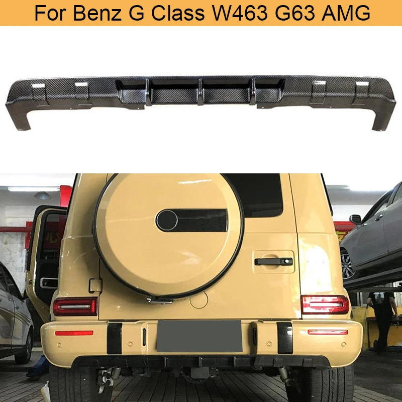 Car Rear Bumper Diffuser Lip Spoiler For Mercedes-Benz G Class W463 G63 AMG 2019 Carbon Fiber | Автомобили и мотоциклы