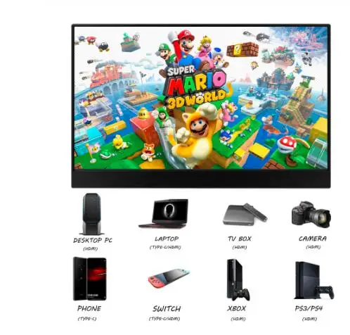 15 6 дюймовый портативный дисплей Hdr с Ips-экраном поддерживает компьютерное