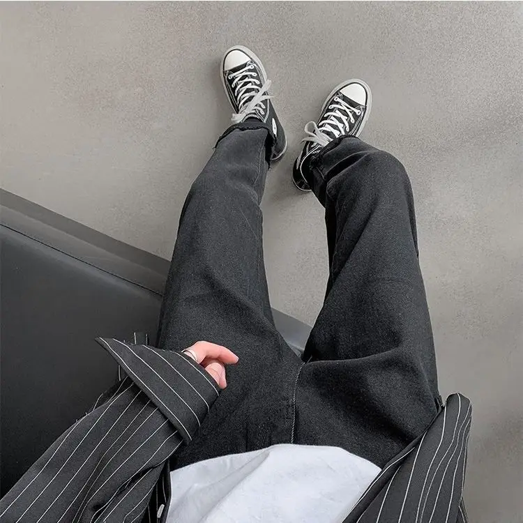 Мужские плотные джинсы с бархатным утеплителем новые Брендовые прямые брюки