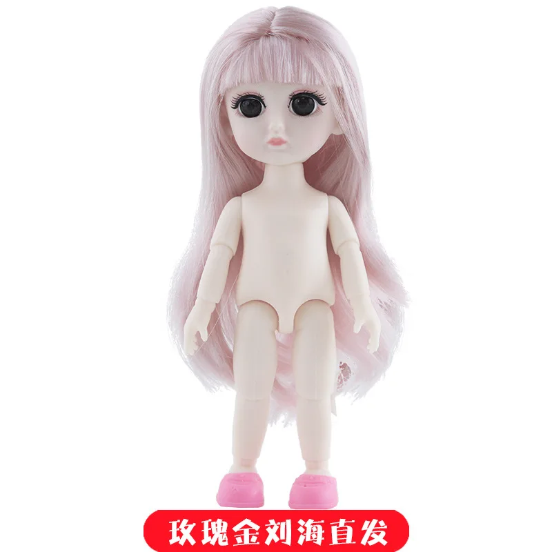 BJD кукла силиконовая кукла 13 подвижная соединенная 16 см куклы 3D истинное изменение глаз Макияж обнаженное туловище для куклы модные куклы игрушки для девочек,лол буба игрушка мебель для кукол игрушки для детей ench - Цвет: B