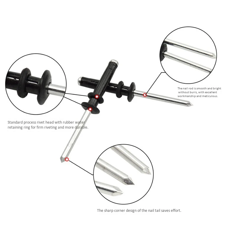 

Hot 10Pcs Aluminum Kayak Canoe Tri-Grip Tri-Fold Rivets Mounting Tri Rivet Kayak Accessories