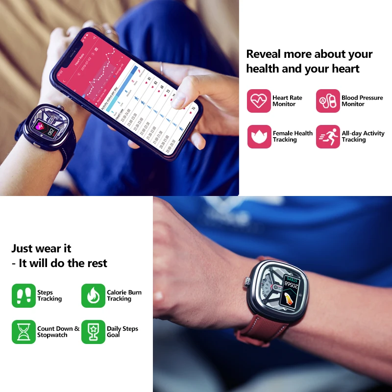 Новинка Zeblaze Hybrid 2 Smartwatch кровяное давление 50 м водонепроницаемый отслеживание