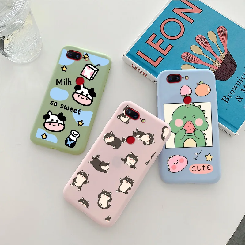 

For OnePlus 5T Case Cute Animal Pattern Soft Silicone Cartoon Painted Shockproof Camera lens Protection Bags Back Cover