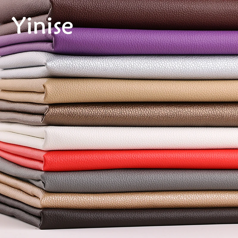 

50x138cm Synthetic Leather Fabric Small Litchi PU Leather Fabrics Sewing DIY Bags Sofa Faux Artificial Leather Home Decoration