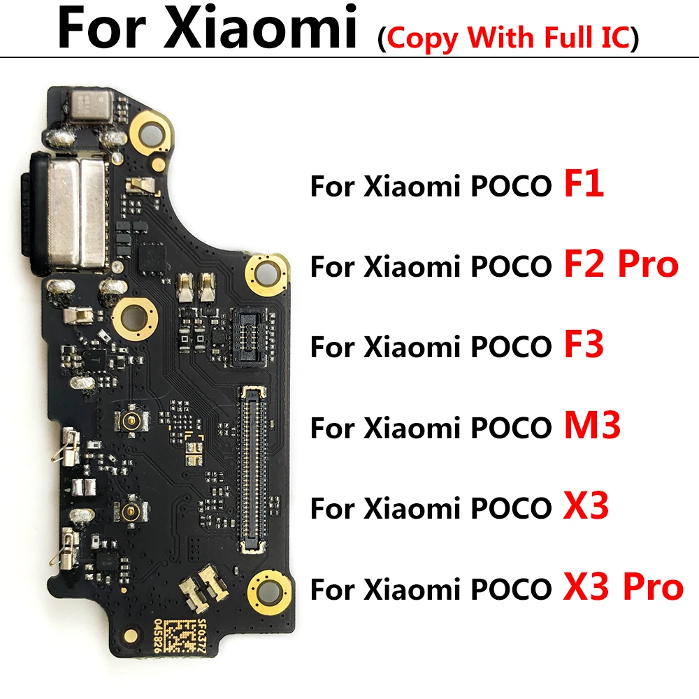 

5Pcs USB Charge Charging Port Dock Connector Microphone Board Flex Cable For Xiaomi PocoPhone Poco F1 F2 Pro M3 F3 X2 X3 Pro NFC