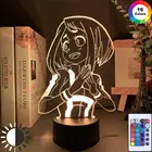 Лампа 3D аниме мультфильм мой герой красочный светильник для спальни декор для ребенка девочки подарок на день рождения прикроватная настольная лампа Академия праздник