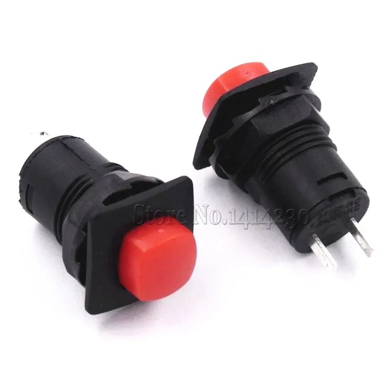 

10 шт., самоблокирующиеся квадратные кнопочные переключатели, 12 мм