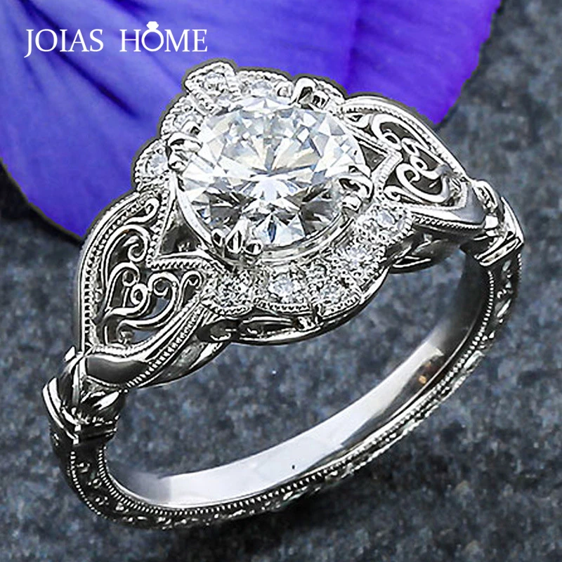 

Винтажные кольца Joiashome из стерлингового серебра 925 пробы, Изящные Ювелирные изделия с цирконами ААА, кольца с драгоценными камнями для свадь...