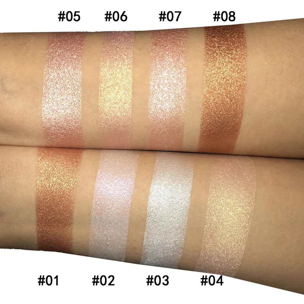LUWHICEY 8 цветов Хайлайтер для лица бронзатор палитра макияжа Блестящий хайлайтер