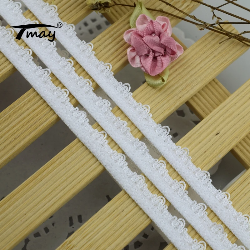 Белые эластичные ленты #1696 кружевная отделка лента ручной работы ткань одежда