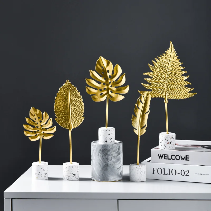 Роскошные железные украшения в скандинавском стиле с золотыми банановыми