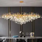 Роскошная Золотая люстра Kobuc для гостиной, блестящая хрустальная люстра К9, светильник 6080 см для спальни, тканевого магазина, столовой, лампочка в