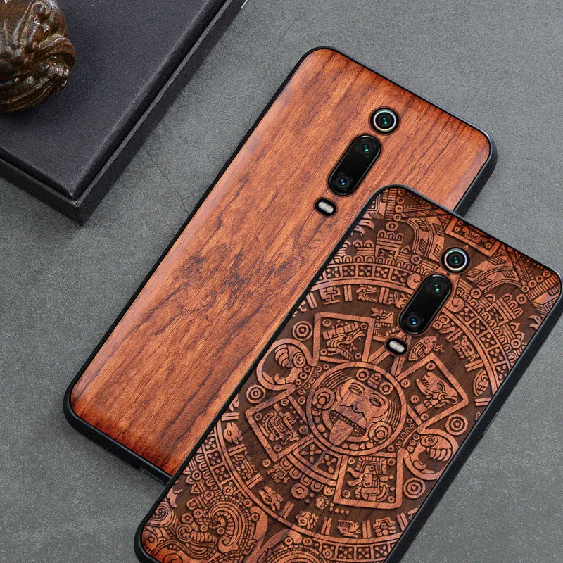 Резной деревянный чехол для Xiaomi redmi k20/K20 Pro противоударный из ТПУ бампер mi 9t корпус