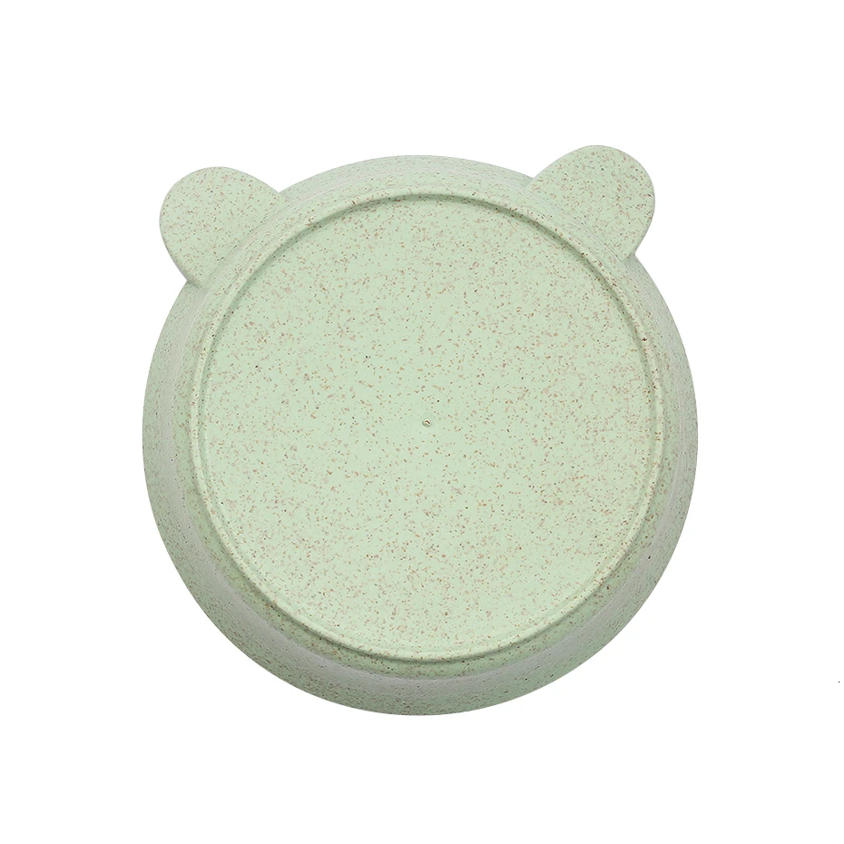 2 шт./компл. детская посуда для кормления с мультяшным рисунком пшеницы, Детские Экологичные Детские тренировочные столовые приборы, миска, ложка, нагрудники