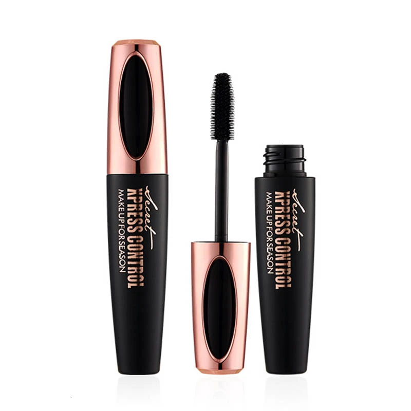 

New 1PC Professional 4D Black Volume Curling Mascara Silk Fiber Eye Makeup Waterproof Lash Extension Thick Lengthening Mascara