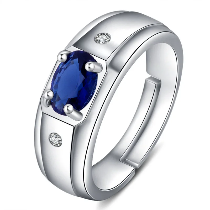 

Japanese And Korean Version Of Drop-shaped Blue Crystal Ring Personality Simple Female Jewelry Gift