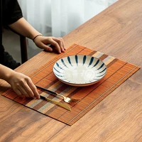 bamboo placemat anti scalding waterproof multifunctional eco friendly non slip table decor mats for kitchen
