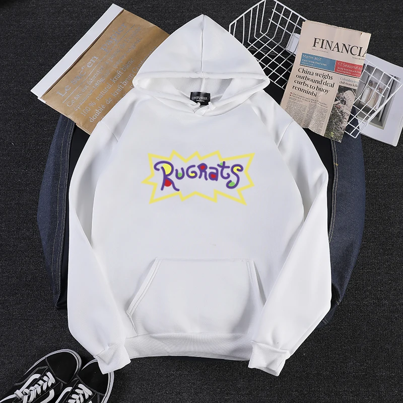 

Япония Корейская свободная Harajuku Стиль Новый Толстовка Kawaii Rugtats рисунок с буквенным принтом Повседневное длинные флисовые толстовки с капюш...