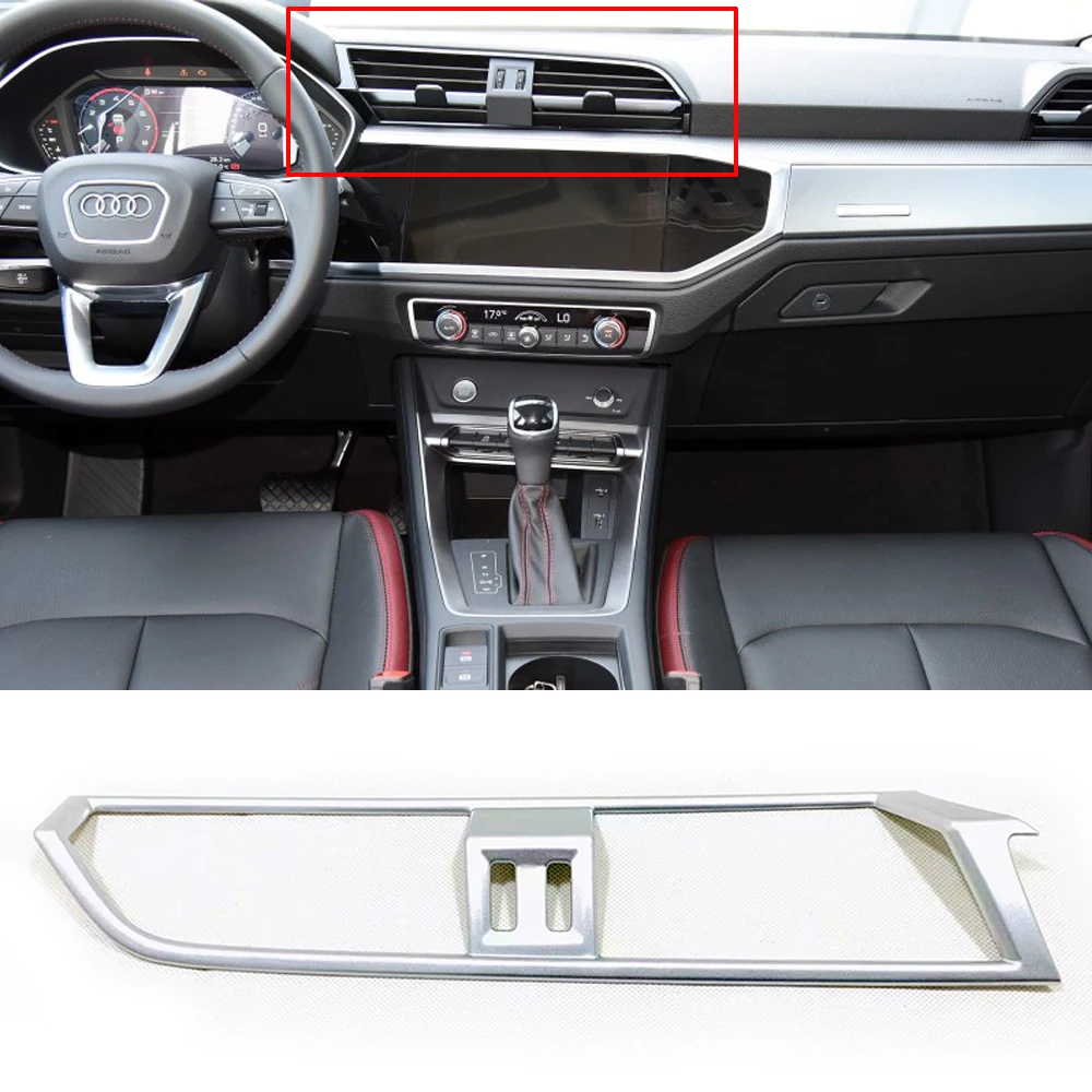 

1 шт. для Audi Q3 2019 2020 ABS автомобильные аксессуары Средний кондиционер для выпускного отверстия, рамка, декоративная панель, крышка