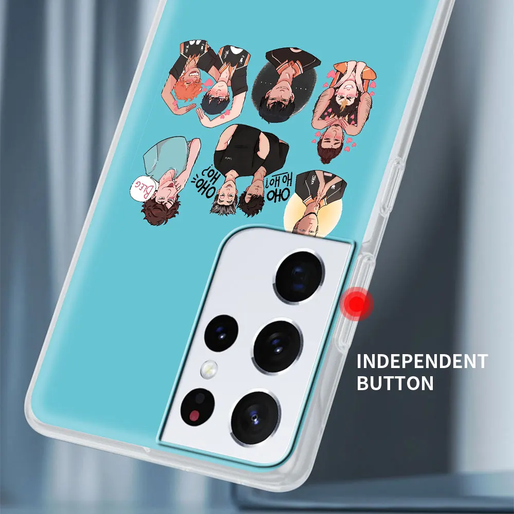 

Silicone Phone Case For Samsung Galaxy S21 Ultra S20 FE 5G S10e S10 S9 S8 S20 Plus S7 Cute Anime Oya Haikyuu Cover Coque Fundas