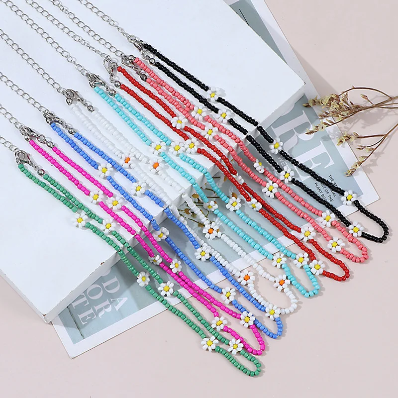 Модная вышитая бисером ожерелье Маргаритка богемный Hanmdade этнический корейский