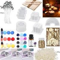 1 set candle making kit wicks sticker diy candle fixator craft tools diy handmade candle set with cotton core holder