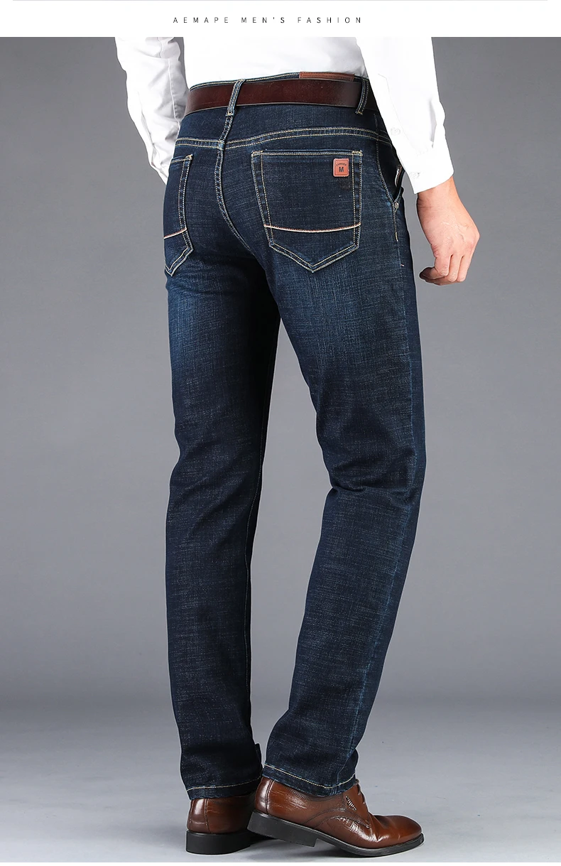 

New cotton Jeans Men High Quality Famous Brand Denim Trousers Soft Mens Business Denim Pants Jean Fashion Large Size 40 42