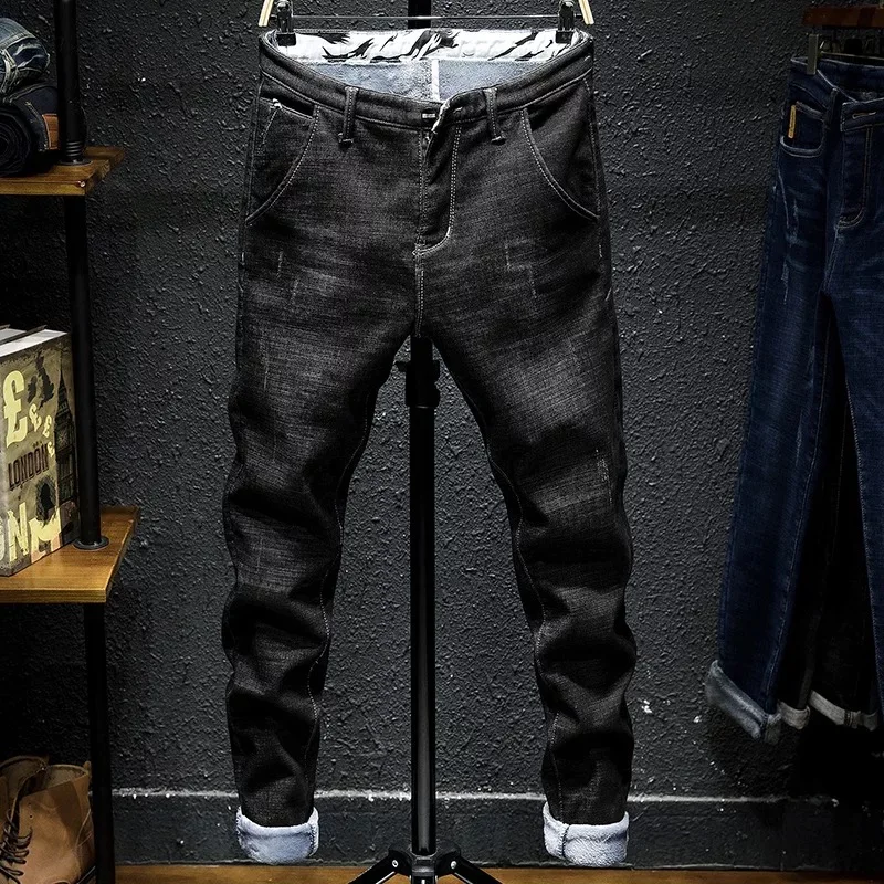 

Джинсы мужские утепленные на флисе, зимние