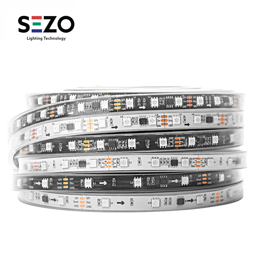 Светодиодная лента WS2811 5050 SMD RGB 30/48/60/96/144 светодиодов/м 12 В 5 м|Светодиодные ленты| |